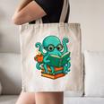 Octopus Reading Book Reading Bookworm Reader Canvas Tote Bag