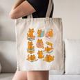 Orange Cats Reading Books Cat Lover Canvas Tote Bag