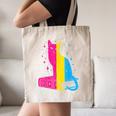 Pansexual Pride Celestial Cat Sitting Book LGBTQ Pan Colors Men Women Canvas Tote Bag