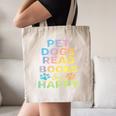 Pet Dogs Read Books Be Happy Dog Lover Canvas Tote Bag