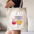Pig Elephant Reading Cute Book Lover Bookworm Boys Girls Kid Canvas Tote Bag