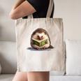 Porcupine Reading Book Hedgehog Book Lover Canvas Tote Bag