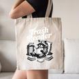Raccoon Reading A Book Vintage Trash Reader Canvas Tote Bag