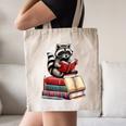 Raccoon Reading Books Matching Bookworm Readers Librarian Canvas Tote Bag