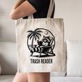Raccoon Reading Books Summer Humor Trash Reader Canvas Tote Bag