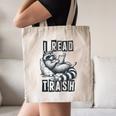 Racoon Reading Spicy Smutty Book Booktok I Read Trashy Books Canvas Tote Bag
