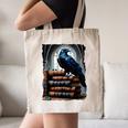 Raven On A Stack Of Books Wisdom Of Odin Canvas Tote Bag Raven On A Stack Of Books Wisdom Of Odin Canvas Tote Bag