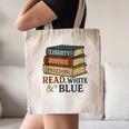 Read Blue Liberty Books July 4th Independence Canvas Tote Bag