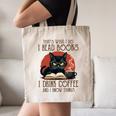 i Read Books And i Know Things Cat Reading Coffee Canvas Tote Bag i Read Books And i Know Things Cat Reading Coffee Canvas Tote Bag
