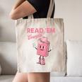 Read 'Em Western Cowgirl Retro Groovy Reading Books Canvas Tote Bag