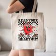 Read Your Heart Out Teacher Valentines Book Lover Canvas Tote Bag Read Your Heart Out Teacher Valentines Book Lover Canvas Tote Bag