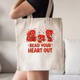 Read Your Heart Out Valentine Teacher Bookworm Lover Canvas Tote Bag