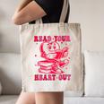 Read Your Heart Out Valentines Day Book Lover Bookish Teach Canvas Tote Bag