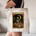The Reader Tarot Card Book Lover Skeleton Art Goth Style Canvas Tote Bag