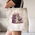 Reading A Book Per Day Keeps Reality Away Skeleton Books Canvas Tote Bag