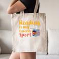 Reading Is My Favorite Sport Book Lovers Canvas Tote Bag