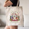 Reading Makes You Hoppier Bunny Book Fans Toddler Kid Canvas Tote Bag