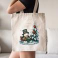 Reading Is Snow Much Fun Christmas Books Snowman Bookworm Canvas Tote Bag