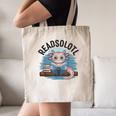 Readsolotl Book Lover Reading Axolotl Kids Reader Canvas Tote Bag