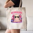 Readsolotl Pink Kawaii Axolotl Book Lover Reading Canvas Tote Bag
