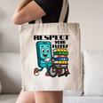 Respect Elders Cellphone Pushing Books In a Wheelchair Canvas Tote Bag