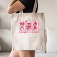 Retro Coquette Bow All Booked For Valentines Book Lover Cute Canvas Tote Bag