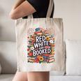 Retro Floral Red & Booked Library Reading 4th Of July Canvas Tote Bag Retro Floral Red & Booked Library Reading 4th Of July Canvas Tote Bag