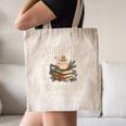Retro North Pole Reading Club Hot Cocoa Book Lovers Xmas Canvas Tote Bag