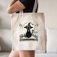 Salem Witch Book Club Vintage Halloween Cat Book Lover Canvas Tote Bag