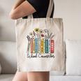 School Counselor Wildflower Book School Counseling Life Canvas Tote Bag