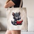 Scottish Terrier Reading a Book Dog Canvas Tote Bag
