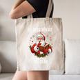 He Sees What You'Ve Been Reading Santa Book Lover For Women Canvas Tote Bag