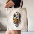 Shih Tzu Book How To Train Your Human Funny Dog Motif Canvas Tote Bag