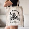 Smut Reader Skeleton Book Lover Dark Humor Art Premium Tri-Blend Canvas Tote Bag