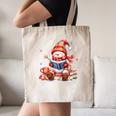 Snowman Reading Books Lovers Christmas Librarian Bookworm Canvas Tote Bag