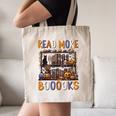 Spooky Halloween Bookshelf Bookcase Read More Books Canvas Tote Bag