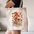 Squirrel Reading Book Lovers Fall Leaves Library Books Canvas Tote Bag Squirrel Reading Book Lovers Fall Leaves Library Books Canvas Tote Bag