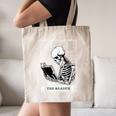 Tarot Card Shirt The Reader Tarot Skeleton Reading Book Canvas Tote Bag