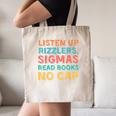 Teacher English Read Books Listen Up Rizzlers Canvas Tote Bag