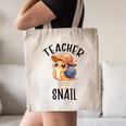 Teacher Snail With Glasses On Books Cute Pre-K Kindergarten Canvas Tote Bag