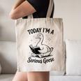 Today I'm A Serious Goose Animal Reading Book Lovers Canvas Tote Bag