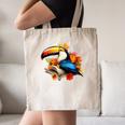 Toucan Reading Book Canvas Tote Bag