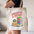 Unearth A Story Cute Turtle Reading Books Librarian Canvas Tote Bag Unearth A Story Cute Turtle Reading Books Librarian Canvas Tote Bag