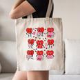 Valentines Day Librarian Heart Reading Book Women Men Kids Canvas Tote Bag