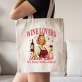 Valentine’s Day Wine Lovers Book Club We Read Wine Labels Canvas Tote Bag