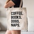 Vintage Coffee Books Dogs Naps Retro Canvas Tote Bag