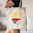 Wake Up Smarter Librarian Book Stack Premium Tri-Blend Canvas Tote Bag
