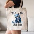 We'Re All Mad Here Cheshire Cat Alice Wonderland Book Kids Canvas Tote Bag