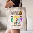 Wild About Reading Books Reader Bookworm Animals Book Lover Canvas Tote Bag