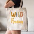 Wild About Reading Lover Bookworm Library Teacher Zoo Animal Canvas Tote Bag